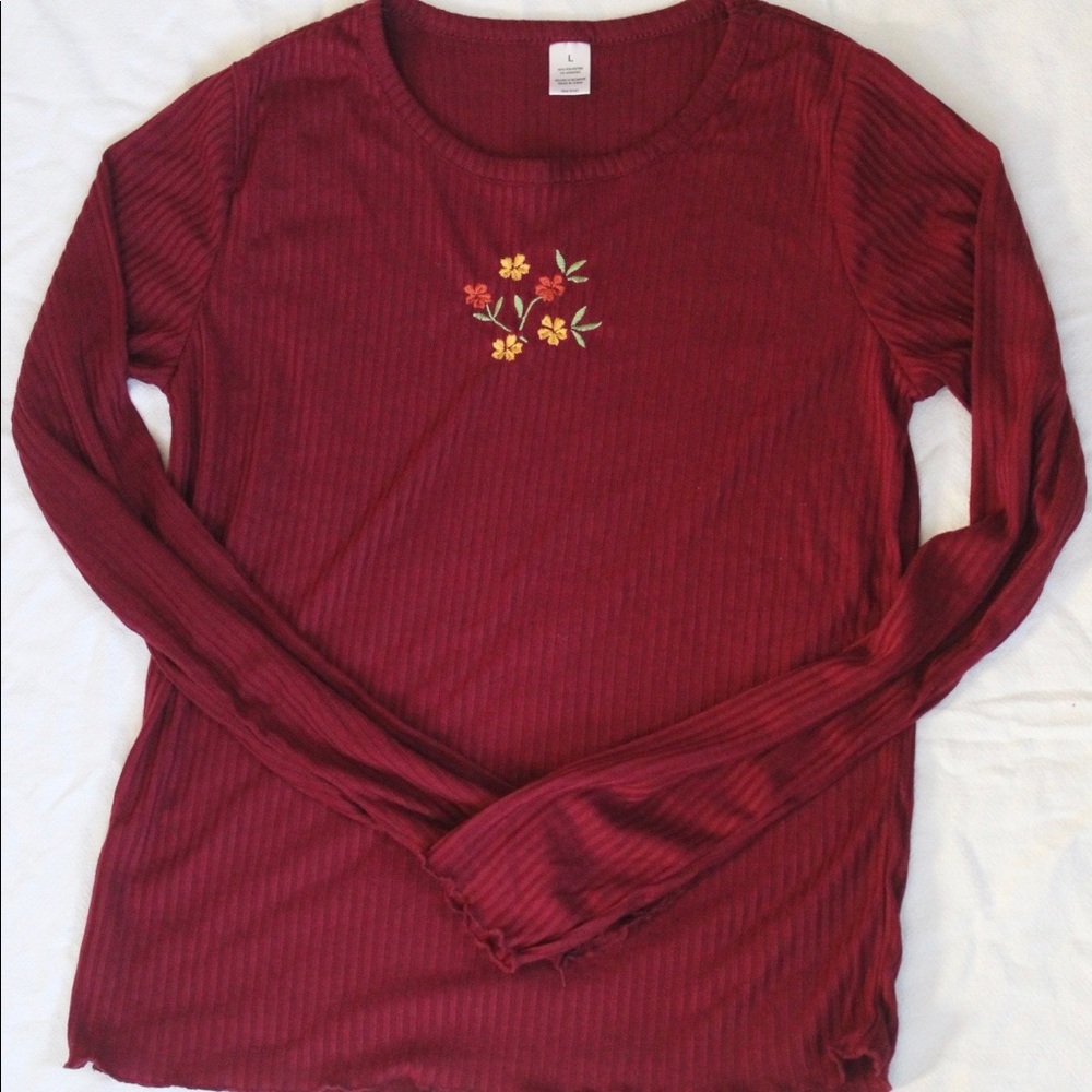 Long sleeve floral shirt